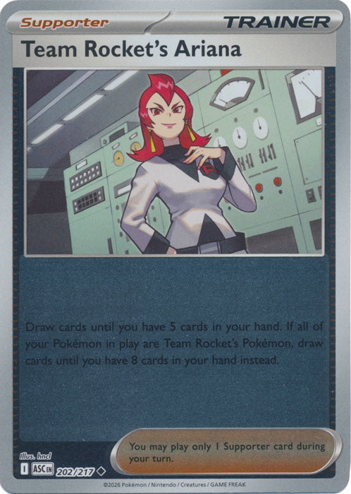 Ascended Heroes Team Rocket’s Ariana #202/217 Reverse Holo